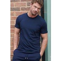 British Boxers Men's "Navy" Cotton T-Shirt in Dark Navy | Size: Large