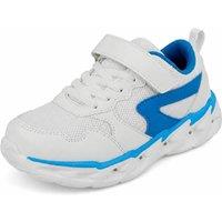 JCDees Men's Touch Fastening Light Up Trainers in White | Size: 12