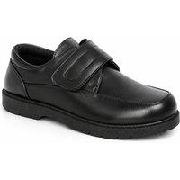 Thomas Blunt Men's Touch Fastening Smart School Shoes in Jet Black | Size: 11