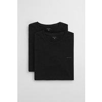 Gant Men's Crew Neck T-Shirt 2 Pack Black | Size: XL
