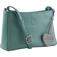 Mala leather Women's Anishka Heart Small Shoulder Crossbody in Aqua