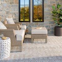 Livabliss Becki Owens In- & Outdoor Machine Washable Dark Sage Margaret Rug in Beige | Size: 160 cm x 240 cm