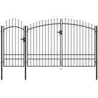 Berkfield Home Garden Gate Steel 2.45x4 m Black