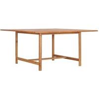 Berkfield Home Garden Table 150x150x76 cm Solid Teak Wood in Brown | Size: 150 x 150 x 76 cm