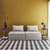 sweeek Set of 2 vintage black metal side tables in Beige