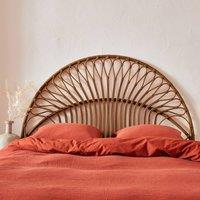 sweeek Dark rattan headboard in Dark Brown | Size: EU King