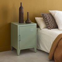 sweeek Industrial metal bedside table with 1 door in Light Green