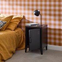 sweeek Industrial metal bedside table with 1 door in Black