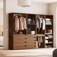 sweeek Modular Wardrobe Kit With 4 Units in Dark Brown
