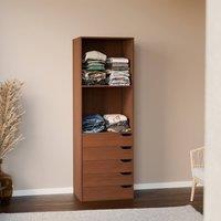 sweeek Modular Open Wardrobe Drawer & Shelf Unit in Dark Brown