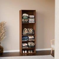sweeek Modular Open Wardrobe Shelf Unit in Dark Brown