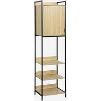 sweeek Wardrobe Module With 5 Shelves & 1 Door in Black