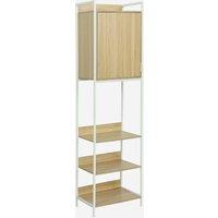 sweeek Wardrobe Module With 5 Shelves & 1 Door in White