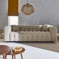 sweeek 3-seater sofa, upholstered in textured boucle fabric in Beige