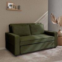 sweeek 2-seater corduroy sofa bed in Khaki