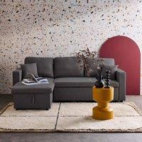 sweeek 3-seater compact reversible corner sofa bed in Dark Grey