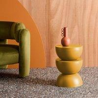 sweeek Side table, end table, bedside table metal 32 x H46.5cm in Mustard