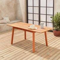 sweeek 6 to 8-seater extendable wooden garden table in Brown