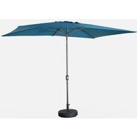 sweeek Rectangular Parasol 2x3m With Central Pole in Pale Blue