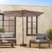 sweeek 3m Round Centre Pole Parasol in Medium Beige