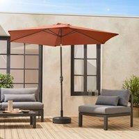 sweeek 3m Round Centre Pole Parasol in Terracotta