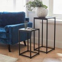 sweeek Pair Of Industrial Side Tables in Black