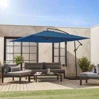 sweeek Offset Square Parasol 3x3m in Blue