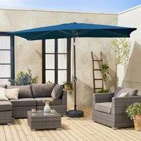 sweeek Rectangular Parasol 2x3m With Central Pole in Blue