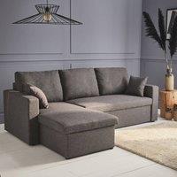 sweeek 3-seater reversible corner sofa bed with storage in Grey