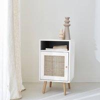 sweeek Scandi-style bedside table with drawer in Off-White