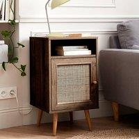 sweeek Scandi-style bedside table with drawer in Dark Brown