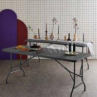 sweeek Pair Of Foldable Plastic Reception Tables in Dark Grey