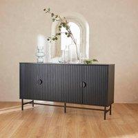 sweeek 157.5cm Sideboard Cabinet With Two Doors & One Shelf in Black