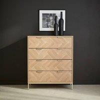 sweeek 4-drawer Herringbone Chest in Light Brown