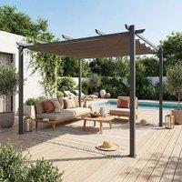 sweeek 3x3m Isla Pergola Roof Cover in Grey