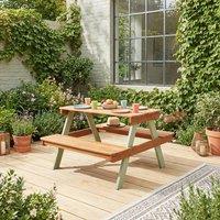 sweeek 2-seater wooden picnic table for children in Light Green