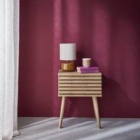 sweeek Scandi-style bedside table with grooved wooden effect in Beige