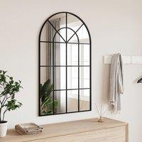 Berkfield Home Wall Mirror Black 60x100 cm Arch Iron