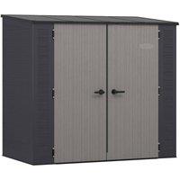 Rowlinsons 7 x 4 Columbia Shed - Resin - L123 x W215 x H199 cm in Grey