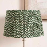 Ruma Forest Green Chevron Tapered Pleat Lampshade For Table Lamps | Size: 12 inches