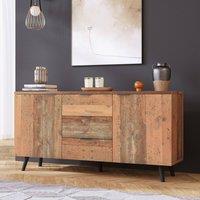 Matteo Vintage Brown Sideboard Storage Cabinet with Shelves & Drawers