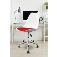 Fusion Living Soho Plastic Dining Chair with Swivel Base in Red