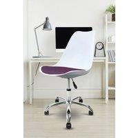 Fusion Living Soho Plastic Dining Chair with Swivel Base in Aubergine