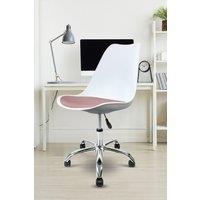 Fusion Living Soho Plastic Dining Chair with Swivel Base in Dusty Pink