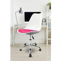 Fusion Living Soho Plastic Dining Chair with Swivel Base in Bright Pink