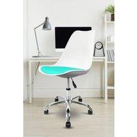 Fusion Living Soho Plastic Dining Chair with Swivel Base in Aqua