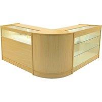 Monstershop Triton LED Shop Counter Set K1200, B1200 & CM60 - Maple in Beige