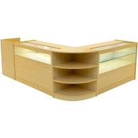 Monstershop Europa LED Shop Counter Set B1200, C1200, TB60 & LM60 - Maple in Beige