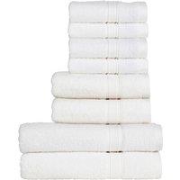 CHRISTY 'Serene' Soft Tone 100% Combed Cotton 8 Piece Towel Bale in White