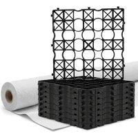 Novecrafto Gravel Grid & Geotextile Membrane 3m - Driveway Stabilisation Kit in Black